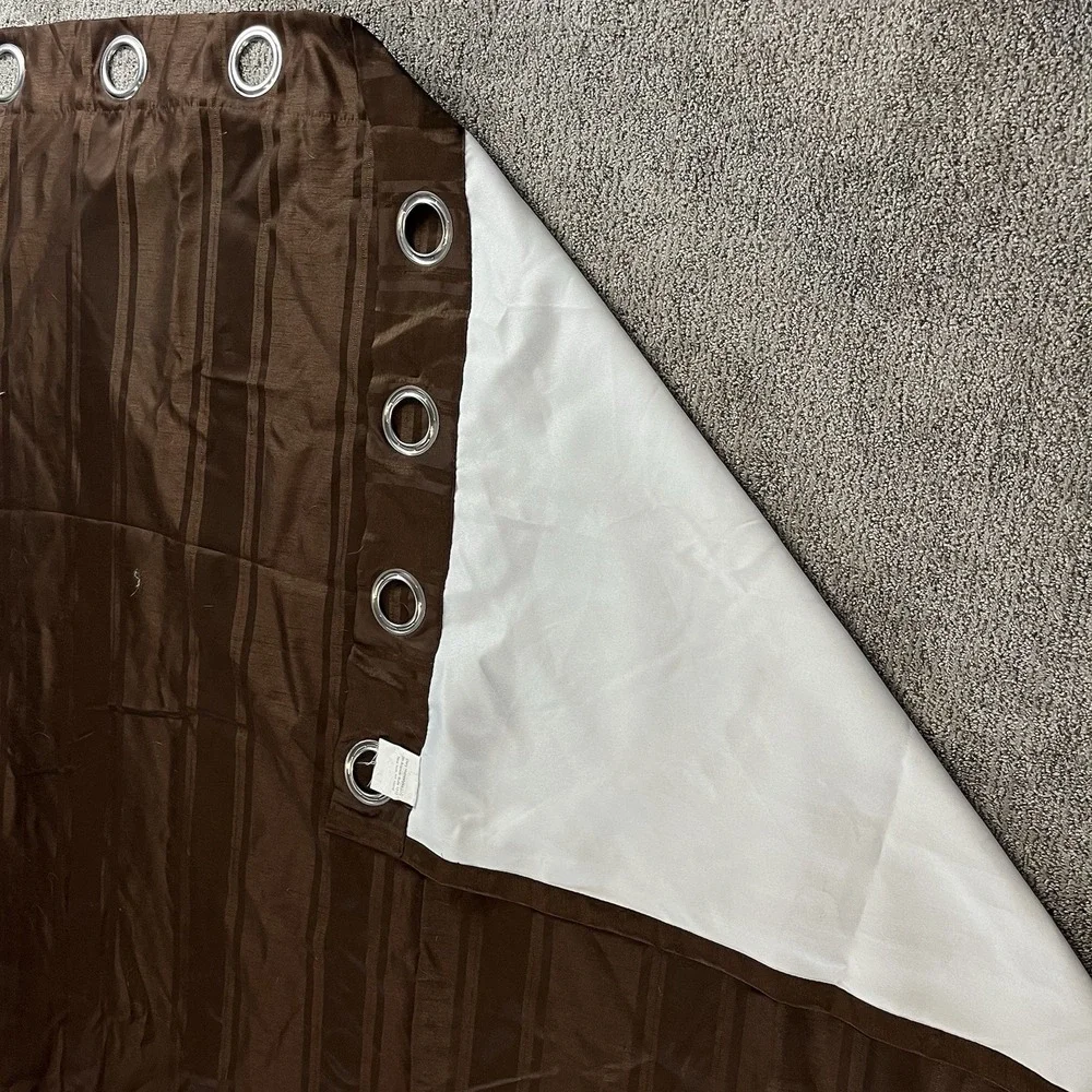 Lot Of 2 Eclipse Window Curtain Panels Espresso Brown 52x84 Blackout Thermalayer